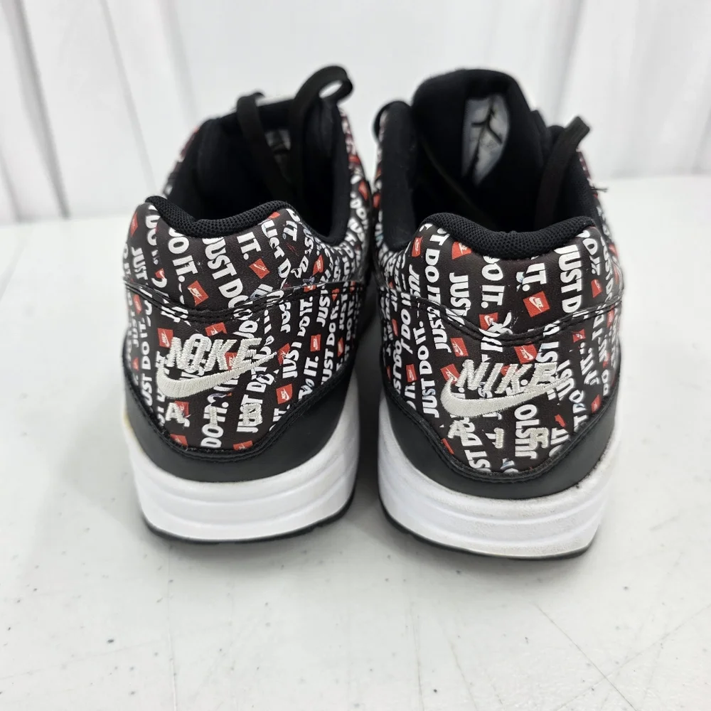 Nike Air Max 1 JDI Just Do It Pack Black Men's Size 9 875844-009 All Over Print.